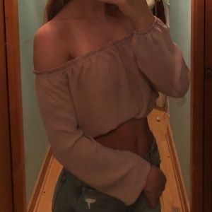 Forever 21 Rose Off the Shoulder Top